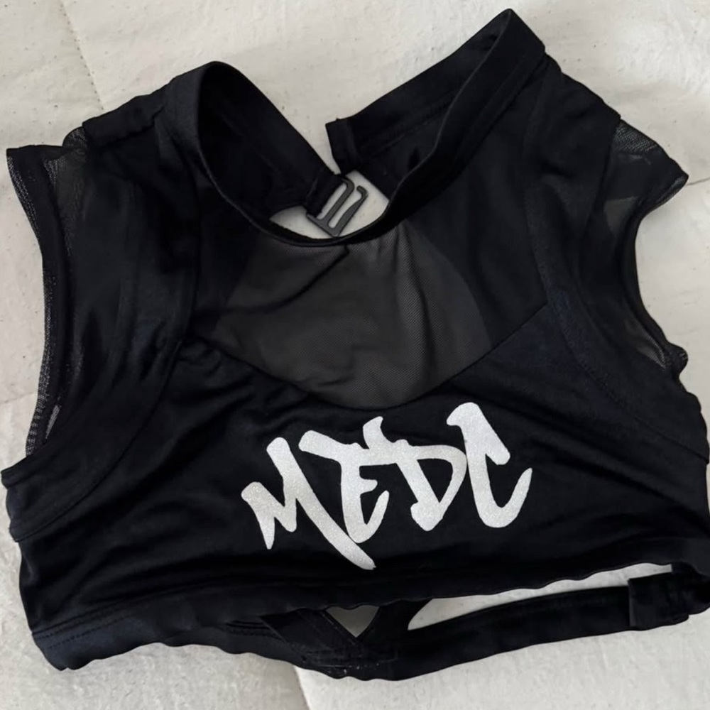Black Sleeveless Crop Tank Top with Cut Out Design